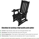 Fortune Candy Wooden Patio Glider for One Person, with High Back and Deep Contoured Seat, Solid Fir Wood - Photo 3