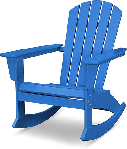 POLYWOOD® Nautical Adirondack Rocking Chair in Pacific Blue