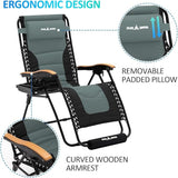 Amopatio Foldable Zero Gravity Chair, Oversized Outdoor Reclining Chair - Photo 6
