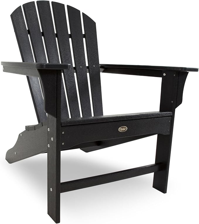 Trex Outdoor Furniture Yacht Club Shellback Adirondack Chair in Charcoal Black