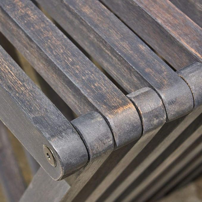 Christopher Knight Home Esme Outdoor Acacia Wood Bench, Dark Gray Finish - Photo 9