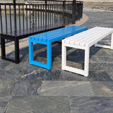 2 Seater Garden Bench, Metal Outdoor Bench, Heavy Duty Front Porch Benches, Patio Furniture Seating - Photo 7