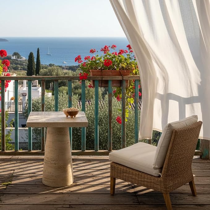 Faux Stone Side Table Square End Table, Patio Small Drink Table for Small Spaces - Photo 4