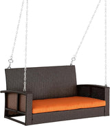 Outsunny 2 Person Wicker Hanging Swing Bench - Photo 1