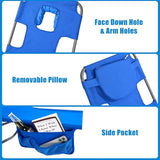 daystar SunnyFeel Beach Lounge Chair, Backpack Reclining Beach Chairs Lay Flat, Face Down Tanning Chair - Photo 5
