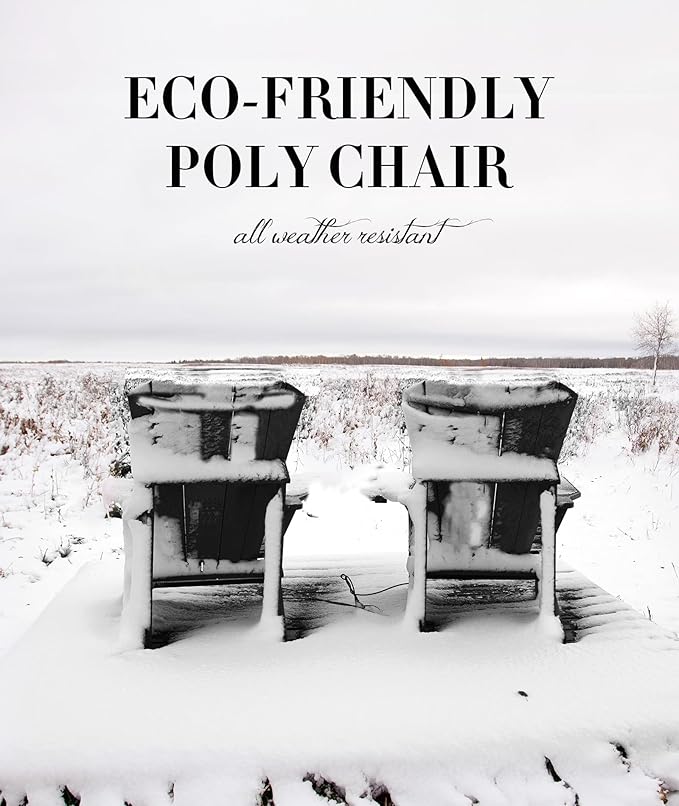 Adirondack Chair Oversized Folding Adirondack Chairs Recyclable HDPE Modern Adirondack Chair with Cup Holder Poly Lumber Patio Chairs for Pool Patio Garden Outdoors Fire Pit Black