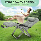 Suteck Oversized Zero Gravity Chair, 29In XL Lounge Chair w/Removable Cushion&Headrest - Photo 6