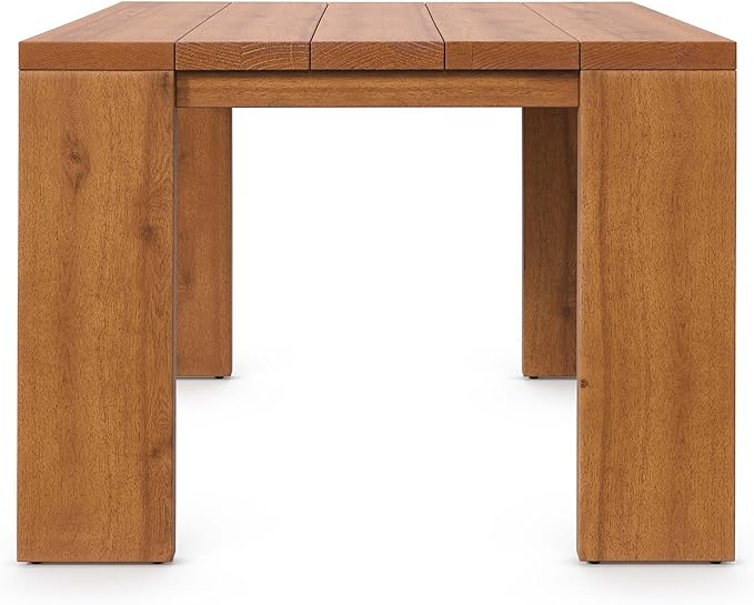 Modway Tahoe Acacia Wood Outdoor Patio Side Table in Natural - Ideal as Perfect Porch Furniture or Square Accent Table - Photo 4