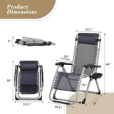 Athena Collection 3 in 1 Patio Lounge Chair Foldable Camping Chair with Headrest Chaise Lounge Nap Chair with Removable - Photo 3