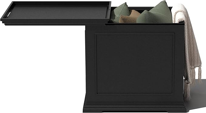 Veradek Brixton Tray Table - 2-in-1 Outdoor Side Table with Storage and Tray for Patio/Porch - Photo 1