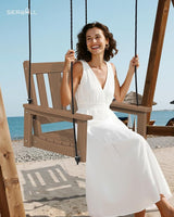 SERWALL HDPE Single Porch Swing Set of 2, Heavy Duty Single Person Swing Chair with 2 Polypropylene Hanging Ropes - Photo 2
