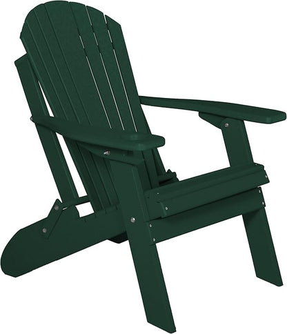 Furniture Barn USA Poly Folding Adirondack Chair with Smart Phone Holder, Turf Green