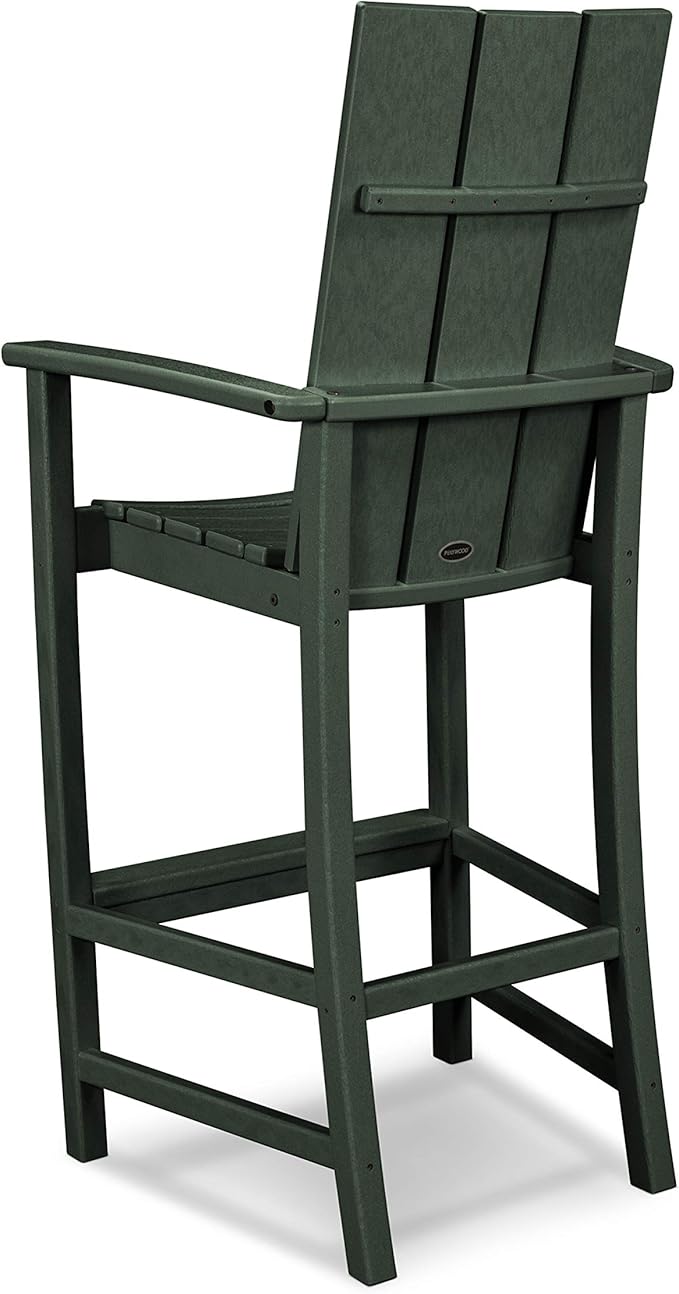 POLYWOOD® Modern Adirondack Bar Chair in Green