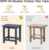 ONBRILL Outdoor Side Table Set of 2, Adirondack Small End Table, Indoor & Outdoor Use - Photo 4