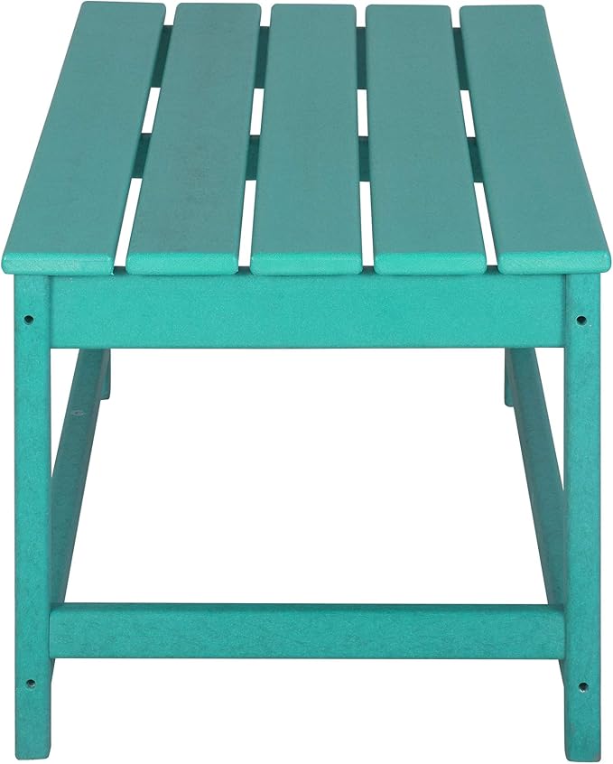 WO Home Furniture Adirondack Chairs Table Set of 3 PCS Outdoor Folding Chairs Coffee Table Weather/UV Resistant for Lawn - Photo 9