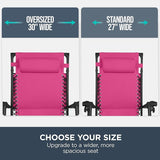 Best Choice Products 30” Wide Folding Zero Gravity Outdoor Recliner Patio Lounge Chair w/Adjustable Canopy Shade - Photo 4