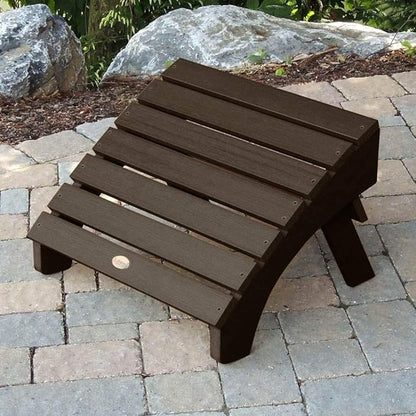 highwood AD-KITCHL1-ACE Hamilton Folding & Reclining Adirondack Chair with Ottoman, Weathered Acorn