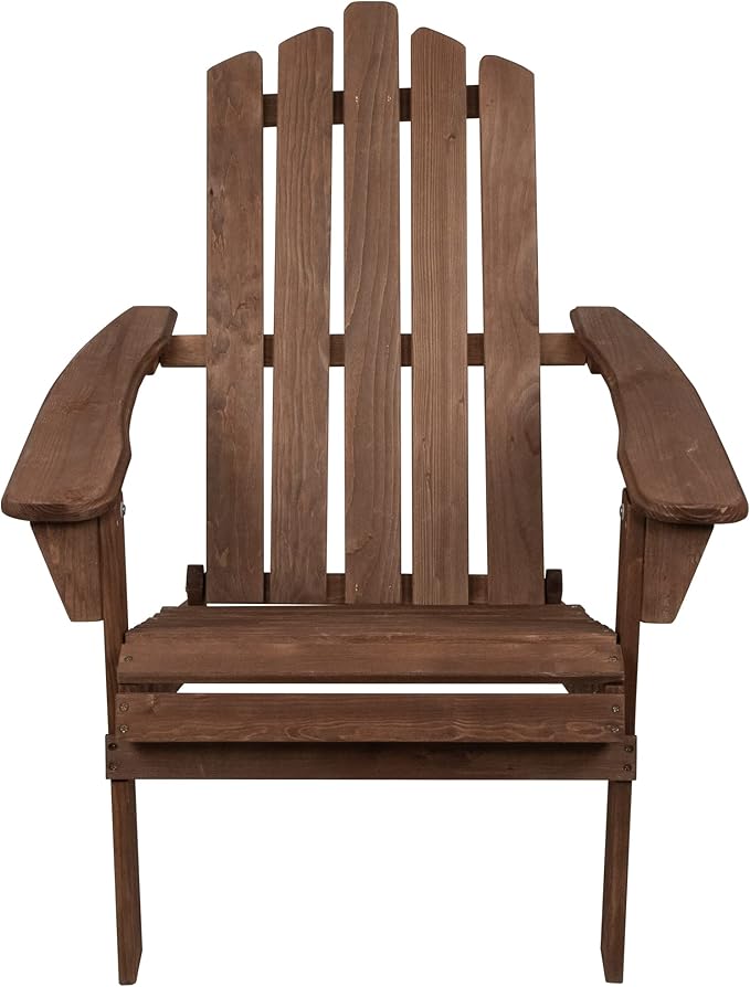 Northlight 36" Brown Classic Folding Wooden Adirondack Chair