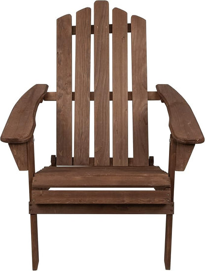 Northlight 36" Brown Classic Folding Wooden Adirondack Chair