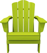 KINGYES Folding Adirondack Chair Set of 8, HDPE All-Weather Folding Adirondack Chair, Apple - Photo 10