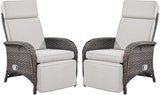 Belord Versatile Outdoor Recliner Chair - Reclining Patio Chair Set of 2 with Adjustable Backrest and Footrest - Photo 1