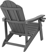 LUE BONA Matte HDPE Adirondack Chairs Set of 4 - Weather Resistant Seating with Cup Holder for Patio, Fire Pit - Photo 8