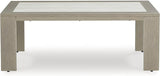 Signature Design by Ashley Kimpton Isle Contemporary Outdoor Fade and Rust Resistant Coffee Table with Stone Tabletop - Photo 3