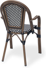 Christopher Knight Home Brianna Bistro Chairs, Black + White + Brown Wood - Photo 8