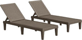 JUMMICO Patio Chaise Lounge Chair Set of 2 Outdoor PE Waterproof Adjustable Easy Assembly Lounge Chairs for Outside - Photo 1