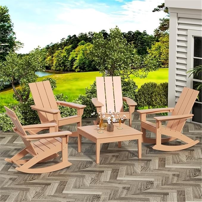 Costaelm Outdoor Side Tables for Patio, Small Patio Conversation Table Weather Resistant Coffee Table - Photo 2