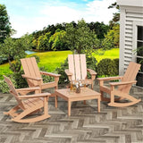 Costaelm Outdoor Side Tables for Patio, Small Patio Conversation Table Weather Resistant Coffee Table - Photo 2