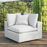 Modway Commix Overstuffed Outdoor Patio Corner Chair in White - Photo 2