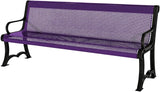 COATEDOUTDOORFURNITURE Heavy-Duty Outdoor Bench Thermoplastic Coated, Punched Steel, Commercial-Grade Garden Bench - Photo 1