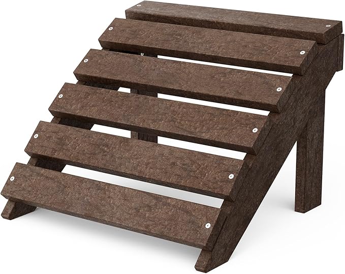 Wildridge Classic Footrest, Tudor Brown - Outdoor Weather Resistant HDPE Ottoman for Adirondack Chair