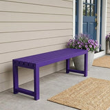 Backless Patio Bench Outdoor Metal Bench - Photo 1