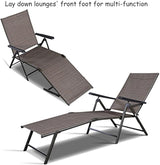 COSTWAY 2PCS Pool Chaise Lounge Chair Recliner Outdoor Patio Furniture Adjustable New - Photo 6