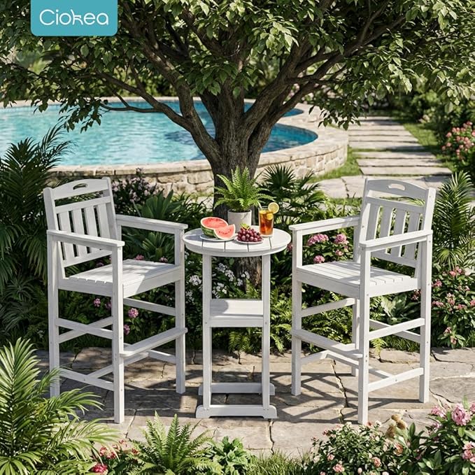 Ciokea 3-Pcs Bistro Table and Chairs - Photo 2