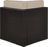 Crosley Furniture Palm Harbor Corner Outdoor Sectional Chair, Wicker Patio Chairs for Porch, Deck, Backyard - Photo 5