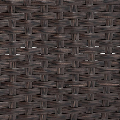 Serta Laguna Brown Resin Wicker Outdoor Patio Furniture Collection, Easy Assembly, Porch or Pool, Storage Sectional Brown Wicker