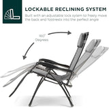 Best Choice Products Oversized Zero Gravity Chair, Folding Outdoor Patio Lounge Recliner w/Cup Holder Accessory Tray - Photo 5