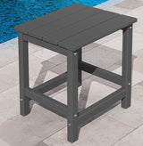 KINGYES Adirondack Outdoor Side Table, Gray - Photo 1