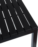 Plastic Outdoor Dining Table with Metal Legs, Weather Resistance, Home Patio Table, Restaraunt Outdoor Table - Photo 3