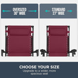 Best Choice Products 30” Wide Folding Zero Gravity Outdoor Recliner Patio Lounge Chair w/Adjustable Canopy Shade - Photo 4