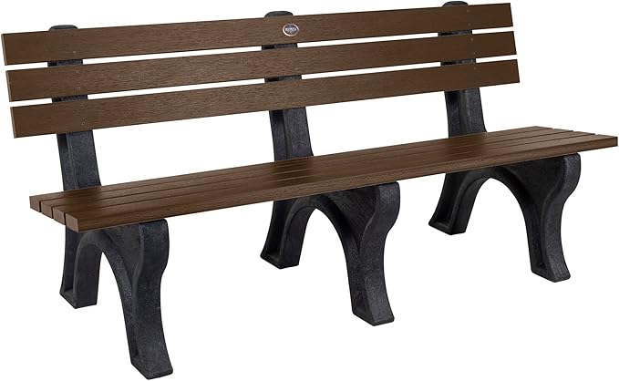 Sequoia Professional Aurora Park Bench, 6 ft, Weathered Acorn