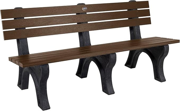 Sequoia Professional Aurora Park Bench, 6 ft, Weathered Acorn