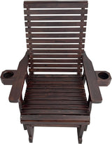 Fortune Candy Wooden Patio Glider for One Person, with High Backrest and Deep Contoured Seat, Solid Fir Wood - Photo 8