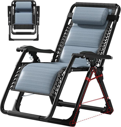 MOPHOTO Zero Gravity Chair, Outdoor Padded Lounge Chair with Side Table, Zero Gravity Recliner Chair, Outdoor Reclining Chair, Sturdy & Comfortable, Supports up to 440lbs