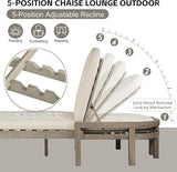 Merax Luxury Outdoor Chaise Lounge Chairs with 4 Inch Thick Cushions - Photo 3