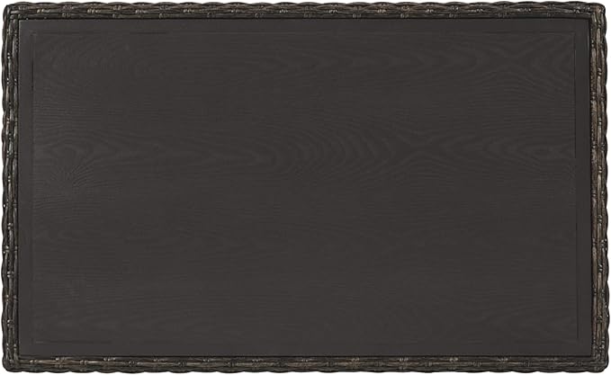 Signature Design by Ashley Grasson Lane Outdoor Wicker Cocktail Table with Aluminum Frame, Brown