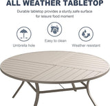 VICLLAX 60" Round Patio Dining Table for 8-10 - Photo 4
